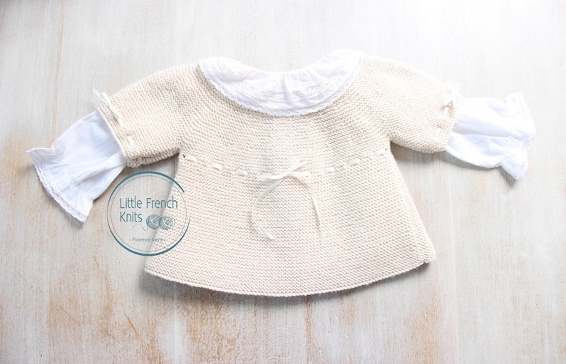 Baby Knitting Pattern Cardigan Sweater Wool English Instructions PDF Sizes newborn to 18 months