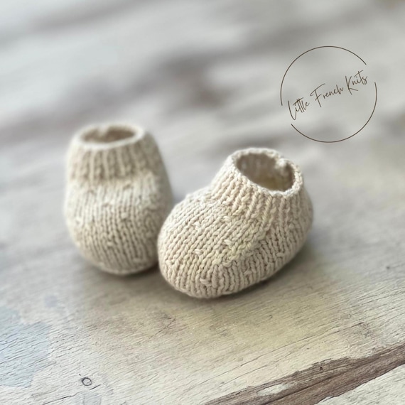 knitting Pattern Baby Booties Instructions in English Instant Digital Download PDF Sizes Newborn to 12 months