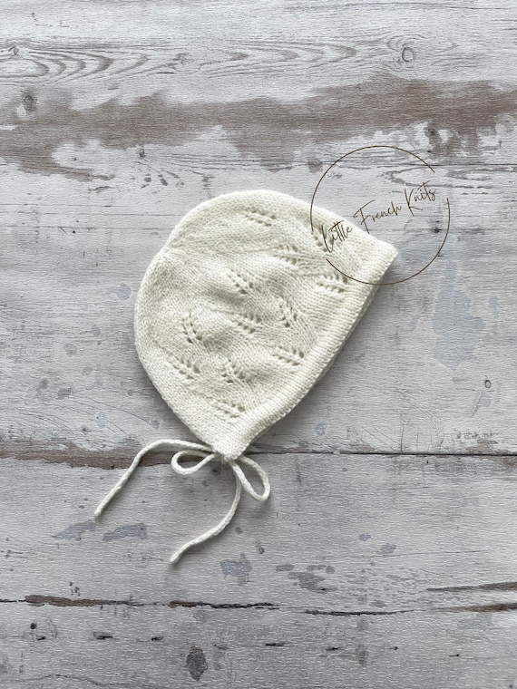 Knitting Pattern Baby Bonnet Instructions in French PDF Sizes Newborn to 2 years