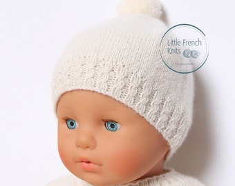Baby Knitting Pattern Bonnet Hat Wool English Instructions PDF Sizes newborn to 18 months