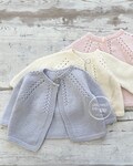 Knitting Pattern Baby Cardigan Sweater Instructions in English Sizes Newborn to 6 months