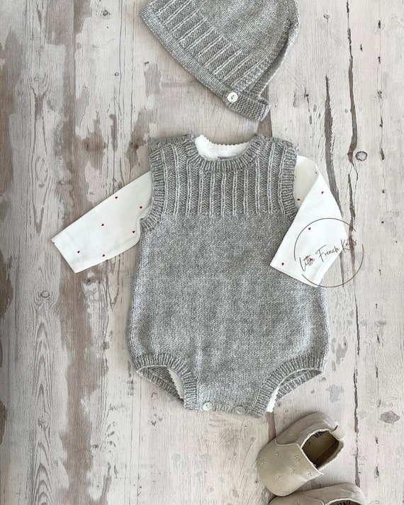 Baby Set Knitting Instructions in French PDF Instant Download Sizes Newborn to 24 months