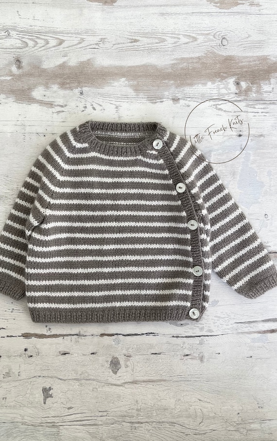 Knitting Pattern Baby Wool Sweater Cardigan Instructions in English PDF Sizes Newborn to 4 years