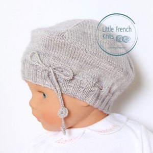 Modele Tricot Bebe Bonnet Beret En Laine Instructions En Etsy