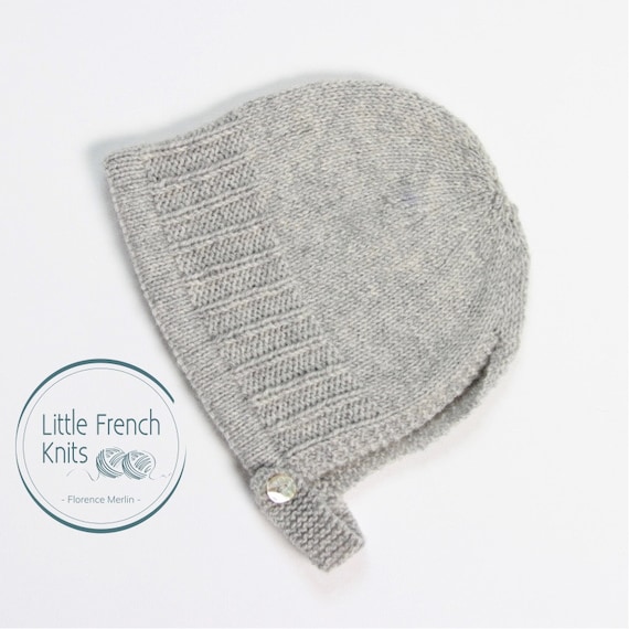 Baby Knitting Pattern Bonnet Hat Wool French Instructions PDF Sizes newborn to 24 months