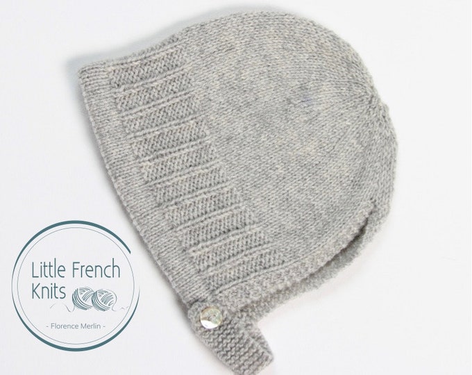 Baby Knitting Pattern Bonnet Hat Wool French Instructions PDF Sizes newborn to 24 months