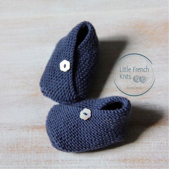 knitting Pattern Baby kimono Booties Instructions in French Instant Digital Download PDF Sizes Newborn to 6 months