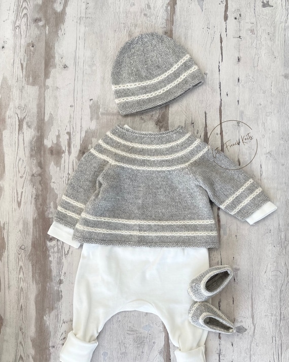 Baby Knitting Patterns Set Wool French Instructions PDF Sizes Newborn to 12 months