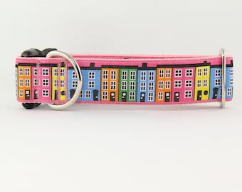 Rowhouse (Pink) Dog and Cat Collar