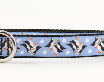 The Forget Me Not Puffin Dog and Cat Collar