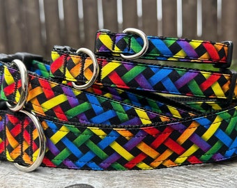 Rainbow Twist Dog and Cat Collar