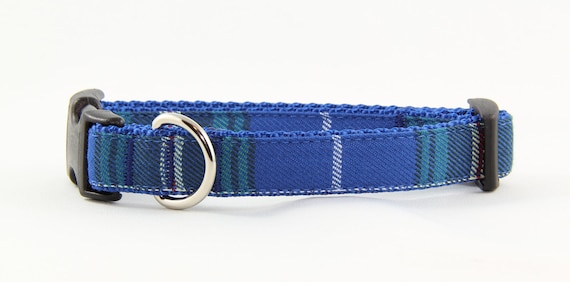 Leather tartan dog collar discount