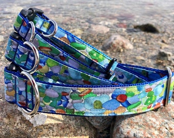 The Sea Glass Treasures Dog and Cat Collar