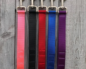Classic Dog Leash with Traffic Handle, 1 Inch Wide Durable Nylon Leash, Dog Walking Lead with D-Ring, Safe Strong and reliable