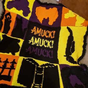 Haakpatroon//Amuck Amuck Amuck//bobbelsteek en vaste//grafiek en schriftelijke instructies