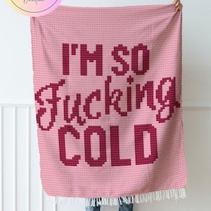 Modèle au crochet/J'ai tellement froid//C2C/Graphique et instructions écrites
