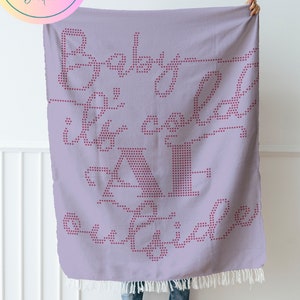 Crochet Pattern//Baby It&#39;s Cold AF Outside//bobble stitch//graph and written instructions