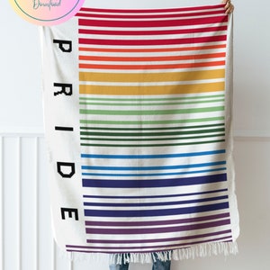 Crochet Pattern//Pride Barcode//single crochet tapestry//graph and written instructions