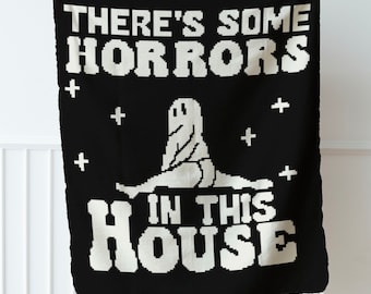 Crochet Pattern/There's Some Horrors In This House/Sing Crochet Tapestry Pattern/Graph and Written Instructions