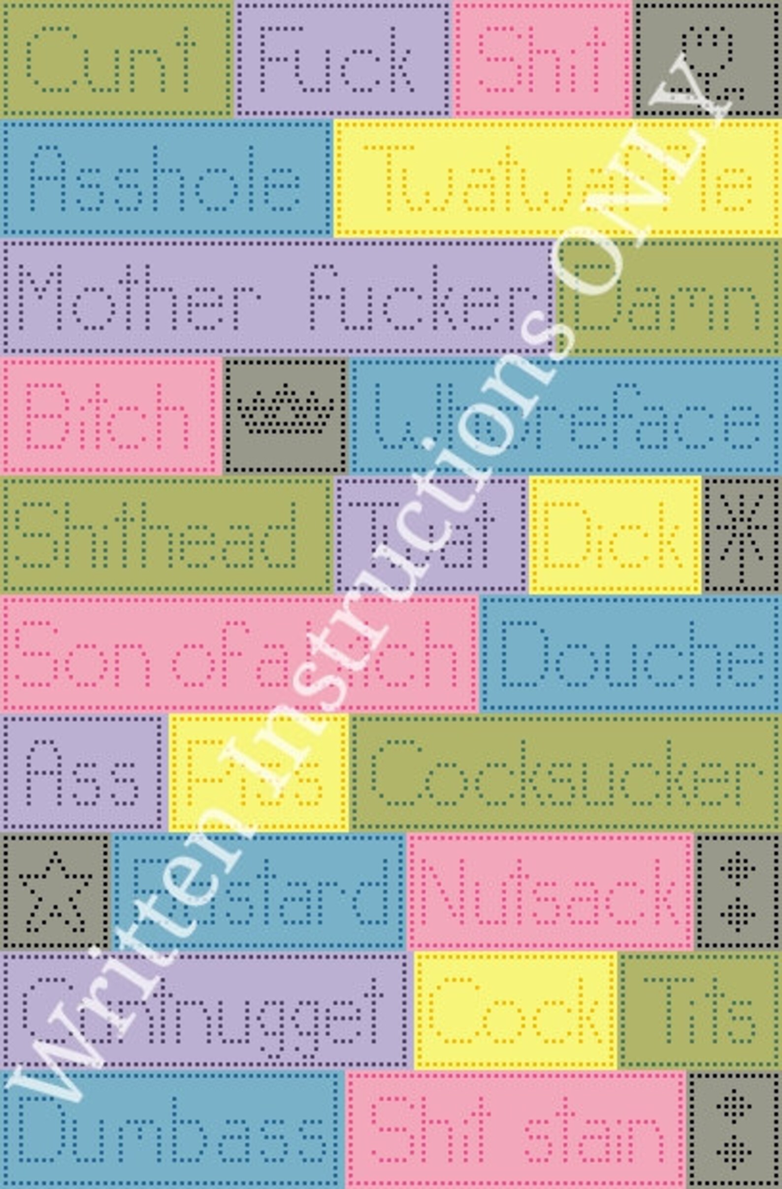 Swear BlanketWRITTEN instructions ONLYcrochet bobble blanket Etsy