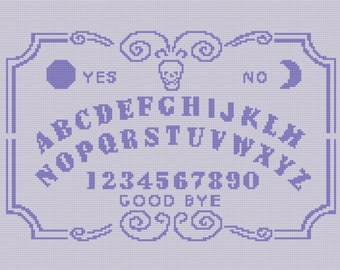 Crochet Pattern//Ouija Board//single crochet tapestry//graph and written instructions