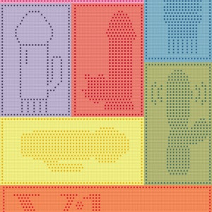 Crochet Pattern//Good Vibes//bobble stitch//graph and written instructions