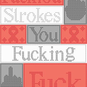 Patrón de crochet/Fuck You Strokes/punto burbuja/gráfico e instrucciones escritas