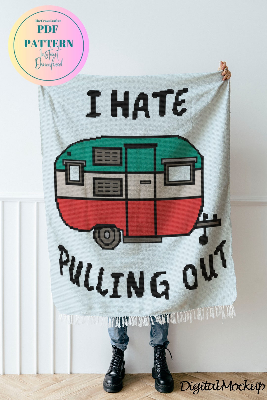 Hate Pattern Crochet Pattern//i Hate Pulling Out//graph and Written//single Crochet ...