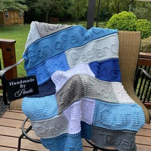 Crochet pattern//Swear Blanket Mini// bobble stitch//GRAPH and WRITTEN instructions