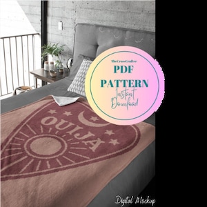 Crochet Pattern/Ouija Planchette-Ouija/single crochet/graph and written instructions