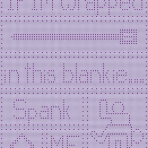 Crochet Pattern//Spank Me Blankie//graph and written instructions//bobble stitch