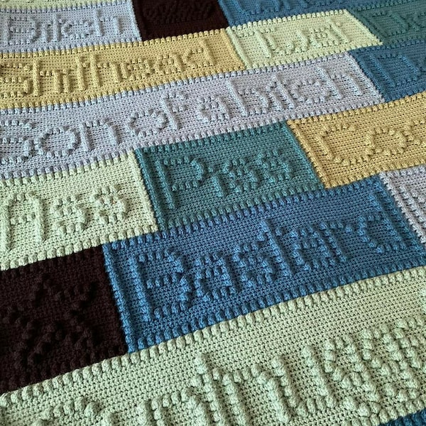 Häkelanleitung/ Swear Blanket// Noppenmuster//GRAPH und SCHRIFTLICH