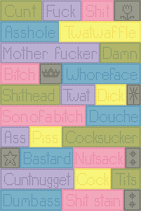 Swear BlanketGRAPH and WRITTENCrochet graphbobble stitch Etsy