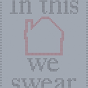 Haakpatroon/In This House We Swear/grafiek en schriftelijke instructies/bobbelsteek