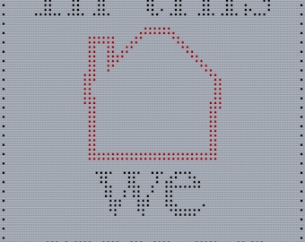 Crochet Pattern/In This House We Swear/graph and written instructions/bobble stitch