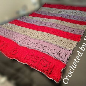 Crochet Pattern//Swear-ish Blanket//GRAPH and WRITTEN//bobble stitch