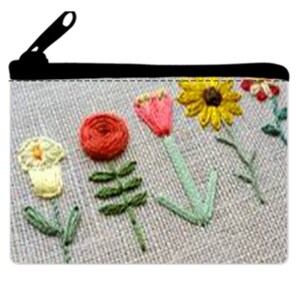 BOLSA DE CARTAS STITCHES FLORAL con cremallera para Poker o Bridge tamaño Oracle Cards