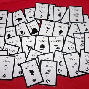 Lenormand preto e branco Fortune Telling Oracle 36 cartas de Lynn Boyle. Tamanho do pôquer. Novo em folha. Autopublicado.
