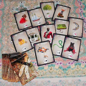 Vibrante Lenormand (em fundo de pedra) Fortune Telling Oracle Cards. Novo em folha. Autopublicado.