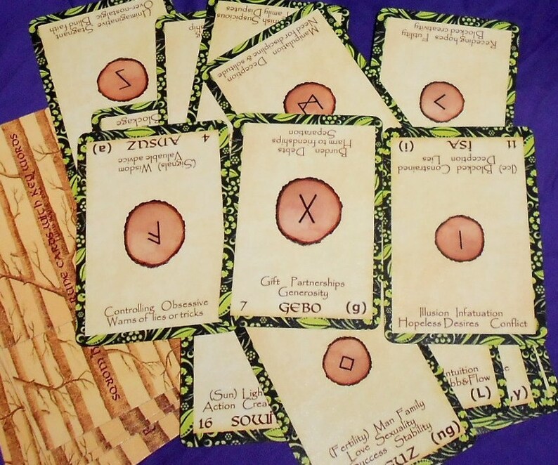 Rune Cards With Key Words Oracle Deck 25 Cards by Lynn Boyle. Etsy