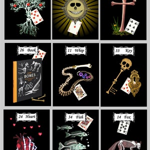 Bonesapart Lenormand Fortune Telling Oracle 36 Cartas de Lynn Boyle. Novo em folha. Autopublicado.