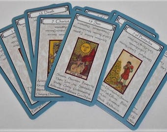 Tarot with Key Words (Teal Blue Border). Brand New. Self Published.