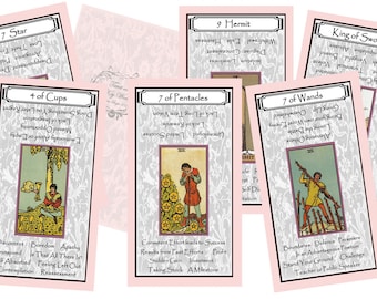 Tarot with Key Words (Pink with Grey). Brand New. Self Published.