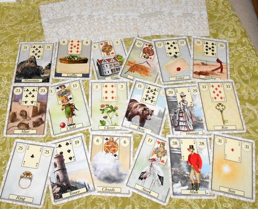 Tarot Lenormand Board Game, Cartas Tarot Lenormand