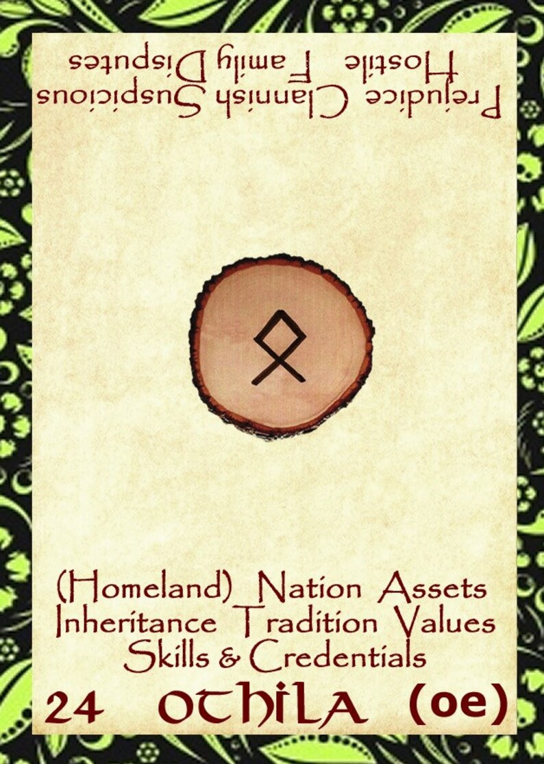 Rune Cards With Key Words Oracle Deck 25 Cards by Lynn Boyle. Etsy