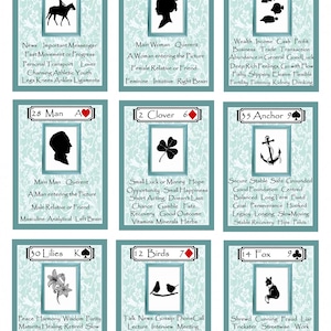 Lenormand Learners w Key Words TEAL Fortune Telling Oracle 38 Cards by Lynn Boyle