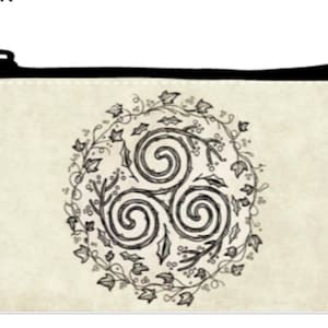 TRISKELION WREATH Bolsa de cartas con cremallera para cartas tamaño TAROT