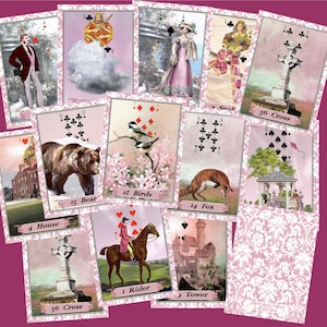 Blush Lenormand Fortune Telling Oracle 36 Cards POKER size. Brand New. Self Published.