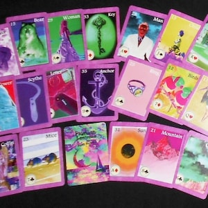 Cartes Oracle psychédéliques Lenormand Fortune Telling. Nouveau. Auto-publié.