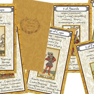 Tarot con Palabras Clave (Borde de Oro). Flamante. Autopublicado.